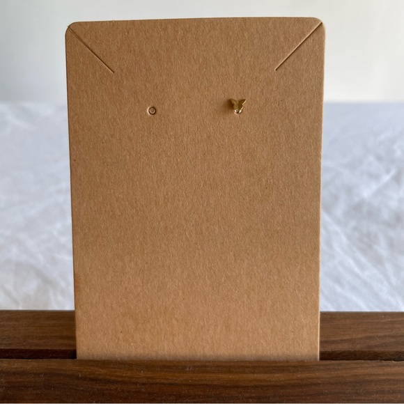 Flatback tiny butterfly stud earrings tragus helix lobe 24K gold plated new - Picture 2 of 4